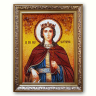 Икона Великомученица Екатерина Александрийская из янтаря