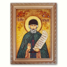 Икона Святой Преподобный Виталий из янтаря