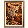 Картина Леопард – символ скорости из янтаря