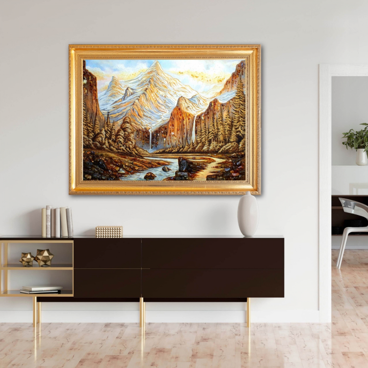 Пейзаж - Скалистые горы из янтаря