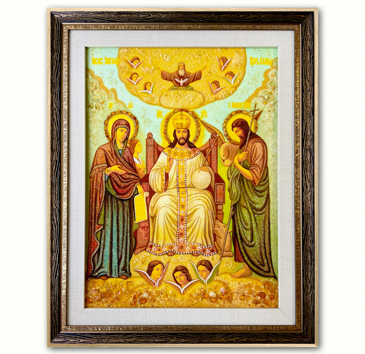Икона Царь Славы из янтаря