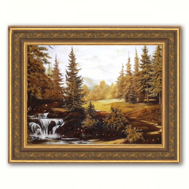 Пейзаж - Весенний ручей из янтаря