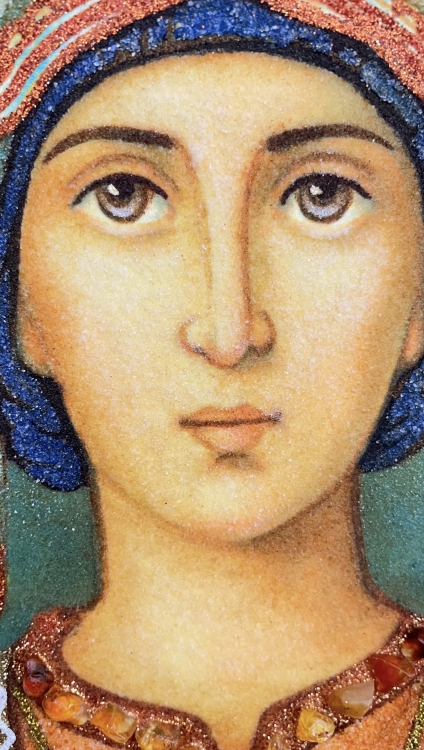 Икона Злата (Хриса) Болгарская из янтаря