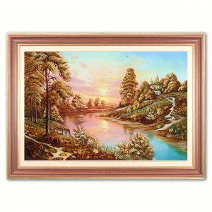 Пейзаж - Закат над селом