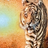 Картин Тигр из янтаря