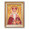 Икона Святой Мелхиседек Селимский из янтаря