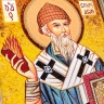 Икона Святитель Спиридон Тримифунтский из янтаря