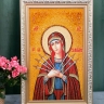 Святая икона Семистрельная Богородица из янтаря