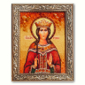 Икона Святая Ирина Македонская из янтаря
