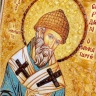 Икона Преподобный Спиридон Чудотворец из янтаря