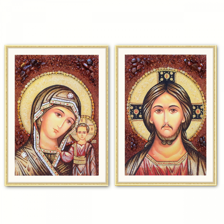 Казанская пара из янтаря