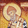 Икона Преподобный Спиридон Чудотворец Тримифунтский из янтаря