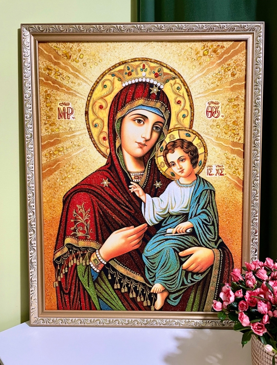 Иконы - Иверская венчальная пара из янтаря