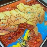 Картина Карта Украины (светлая) из янтаря