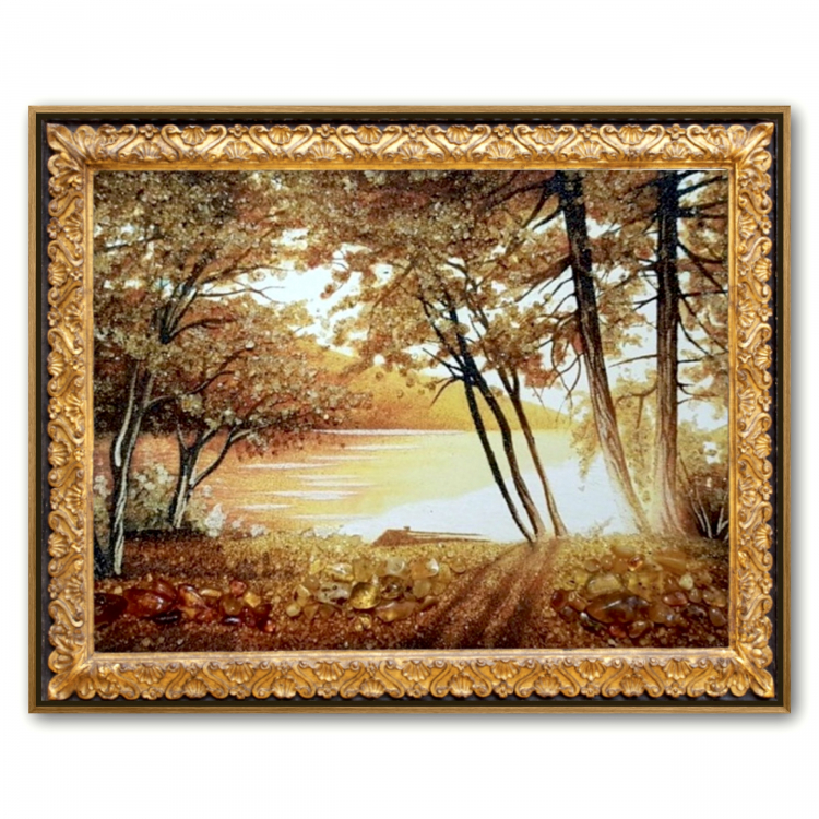 Пейзаж - Осенний рассвет из янтаря