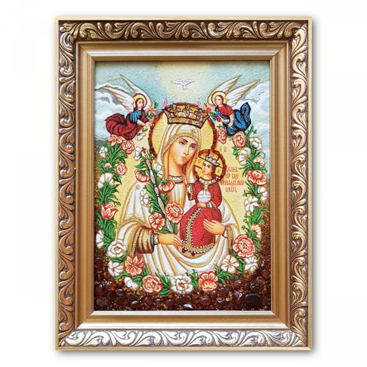 Икона Неувядаемый цвет из янтаря