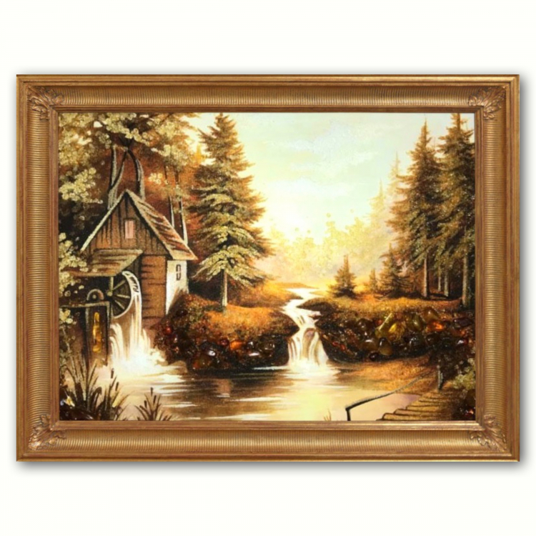 Пейзаж - Старая мельница из янтаря