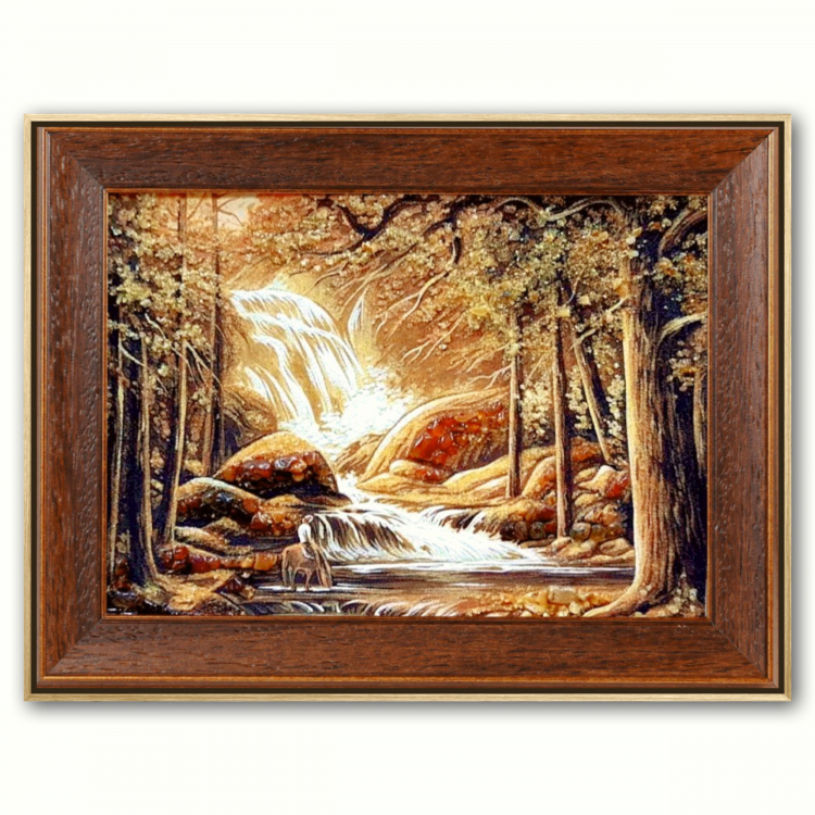 Пейзаж - У водопада из янтаря