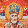 Икона Святой Николай Чудотворец из янтаря