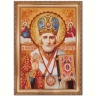 Икона Святой Николай Чудотворец из янтаря