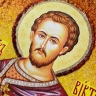 Икона Виктор Дамасский из янтаря
