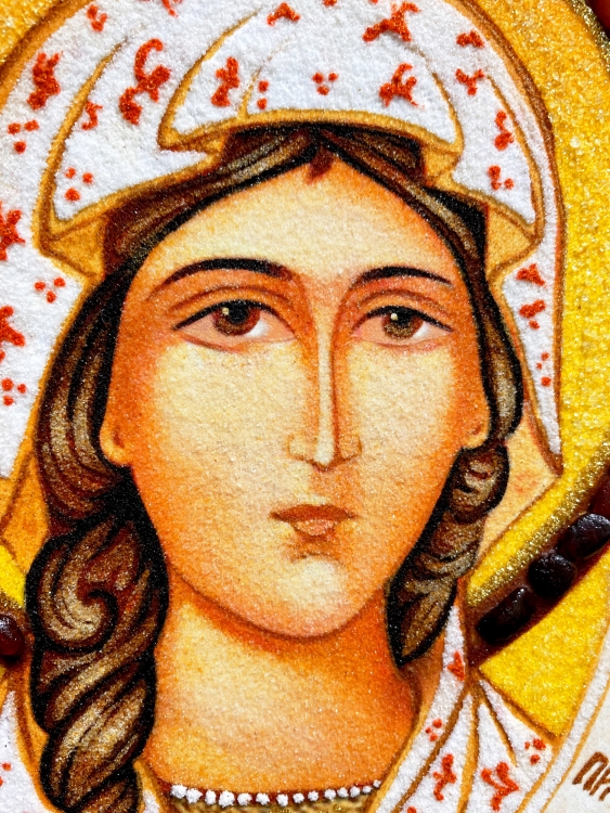 Икона Святая Мученица Виктория из янтаря