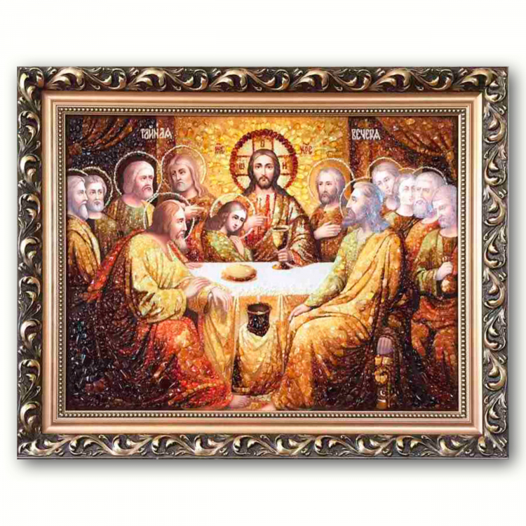 Мозаика с янтарная - Тайная вечеря из янтаря