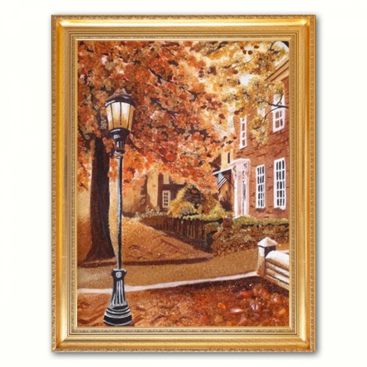 Уличный фонарь из янтаря