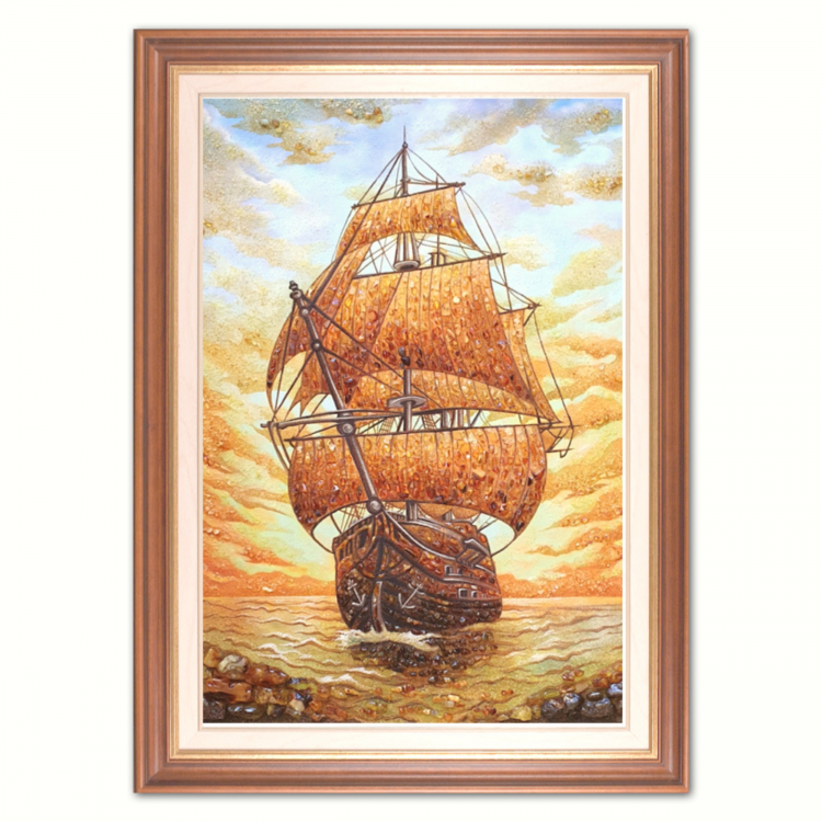 Пейзаж - Парусник из янтаря