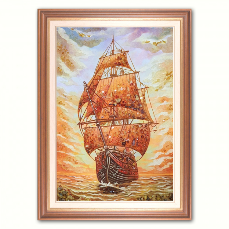 Пейзаж - Парусник из янтаря