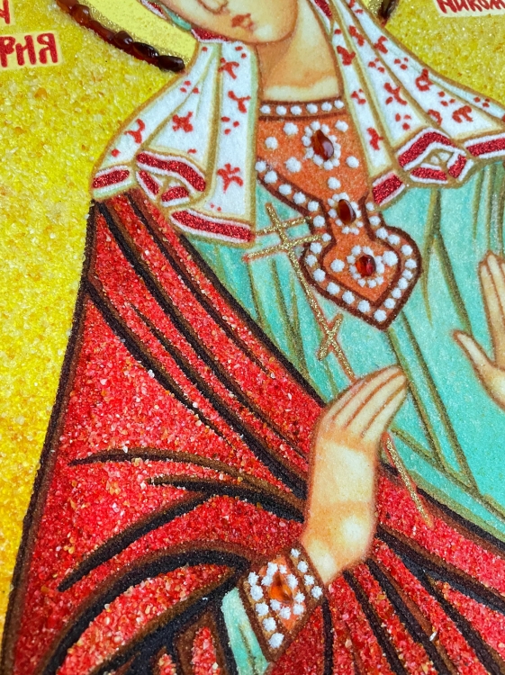 Икона Виктория Никомидийская из янтаря