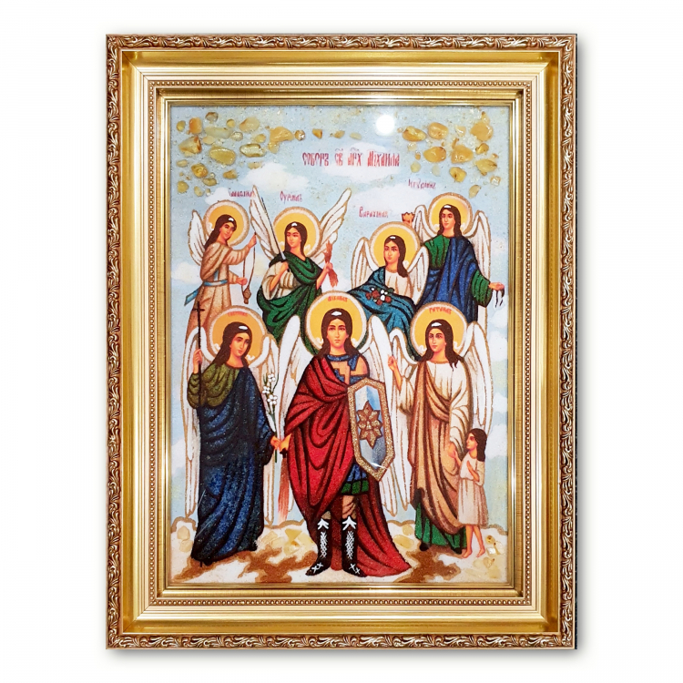 Икона Собор Михаила из янтаря