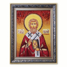 Икона Святой апостол Стахий (Станислав) из янтаря