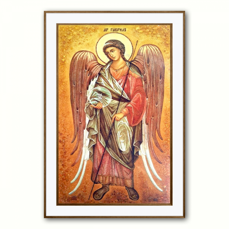 Икона Архангел Гавриил из янтаря
