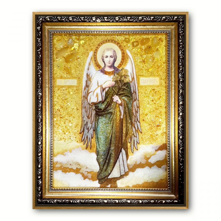 Икона Святой Архангел Гавриил из янтаря