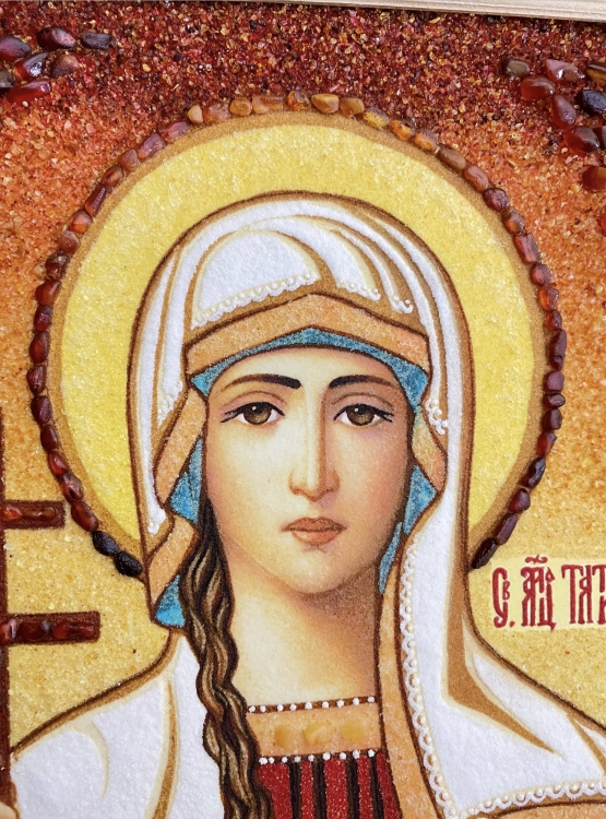 Икона Татьяна из янтаря