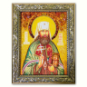 Икона Священномученик Вениамин митрополит из янтаря