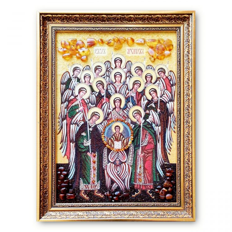 Икона Собор Архангела Михаила из янтаря