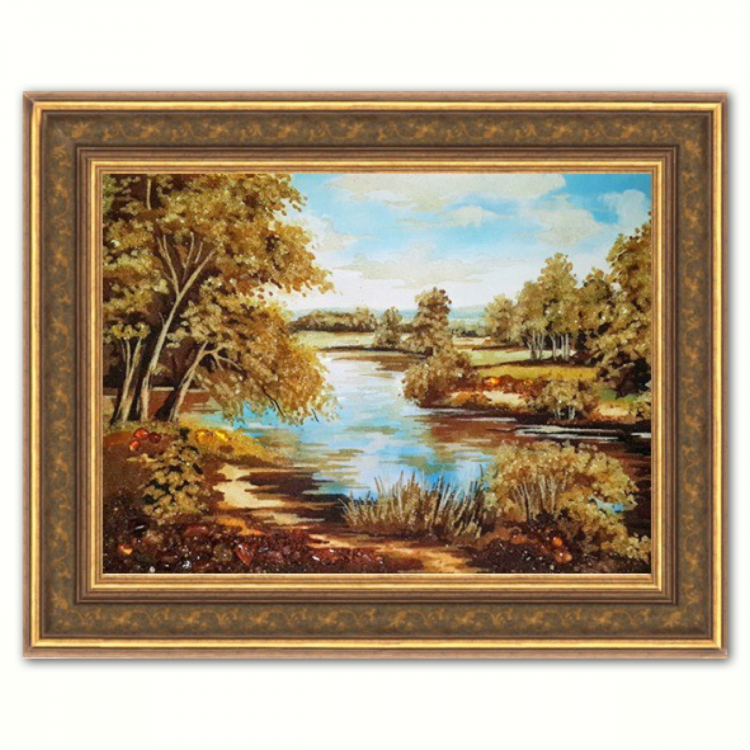 Лесная река – летний день из янтаря