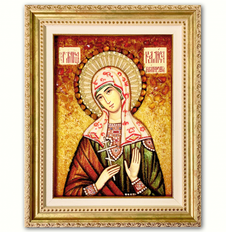 Икона Калиса Коринфска из янтаря