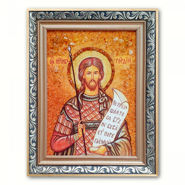 Икона Гордий из янтаря