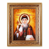 Икона Святая Ольга из янтаря