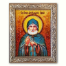 Икона Святой преподобный Александр Свирский из янтаря