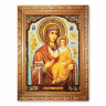 Икона Смоленская Божия Матерь «Одигитрия» из янтаря
