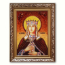 Икона Святая Людмила из янтаря