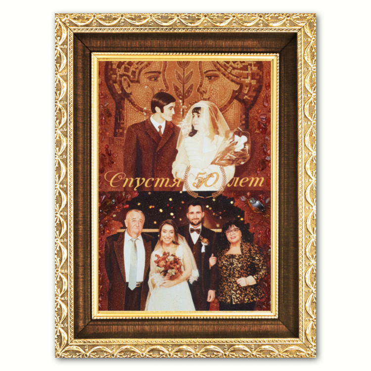 Портрет детский из янтаря