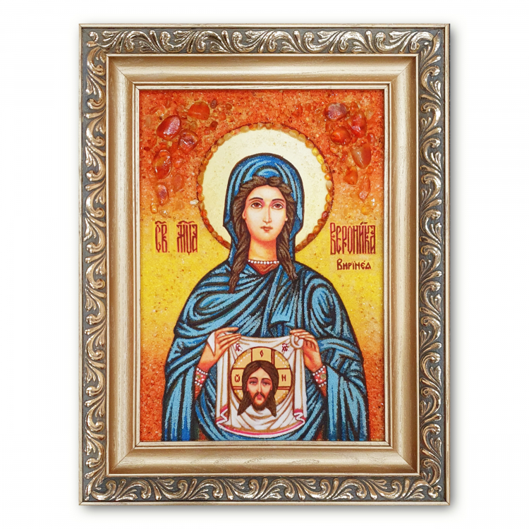 Икона Святая Вероника из янтаря