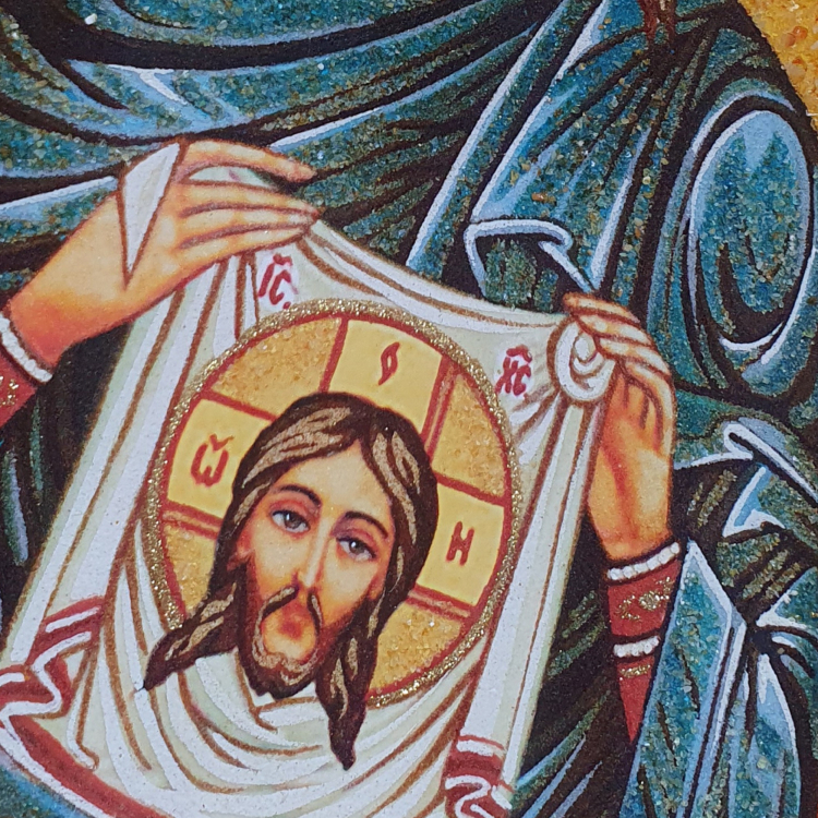 Икона Святая Вероника из янтаря