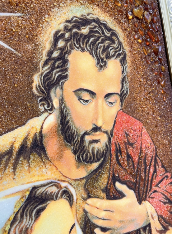 Икона Святое Семейство (Вечерняя Звезда) из янтаря