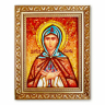 Икона Святая Аполлинария из янтаря